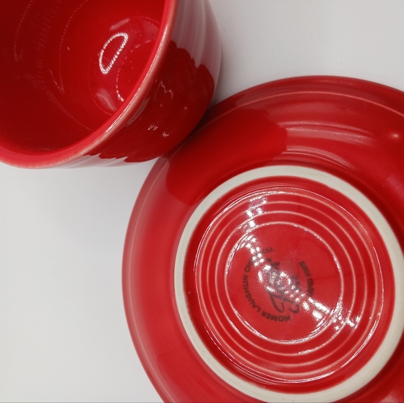 FIESTA by Homer Laughlin China, RED Cup & Saucer, Exc Cond, - Picture 5 of 6